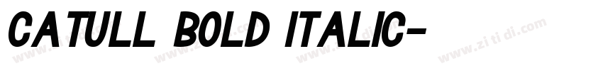 Catull Bold Italic字体转换